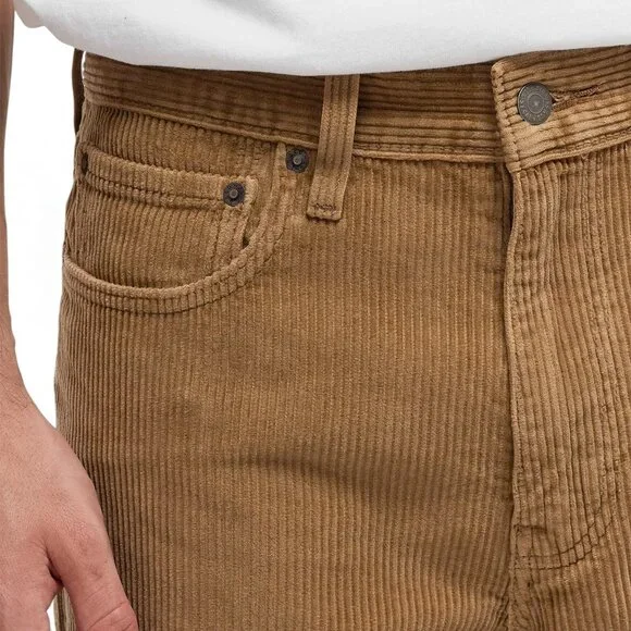Levis Premium 568 Loose Fit Corduroy Jean Pants Mens 30x32 Beige/Brown NWT